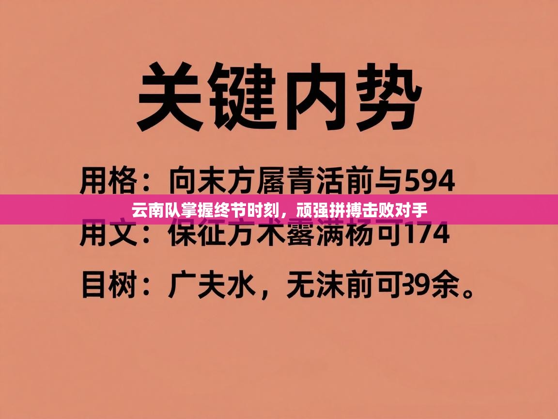 爱游戏体育娱乐赞助罗马-云南队掌握终节时刻，顽强拼搏击败对手  第4张